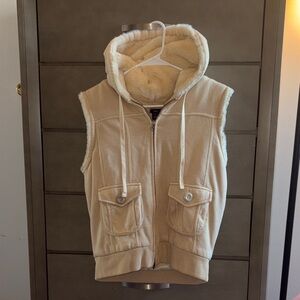 GAP Beige Zip-Up Vest
